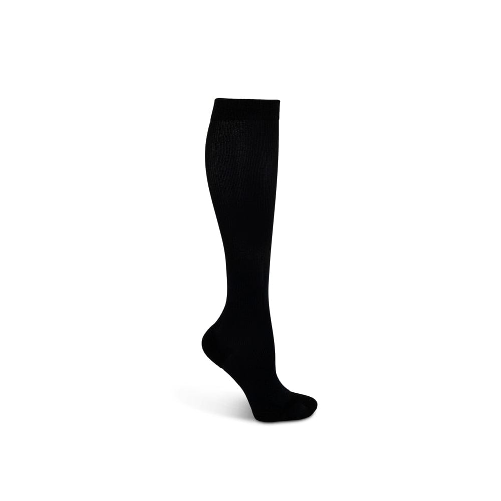 Black Knee High Compression Socks with Ankle Support