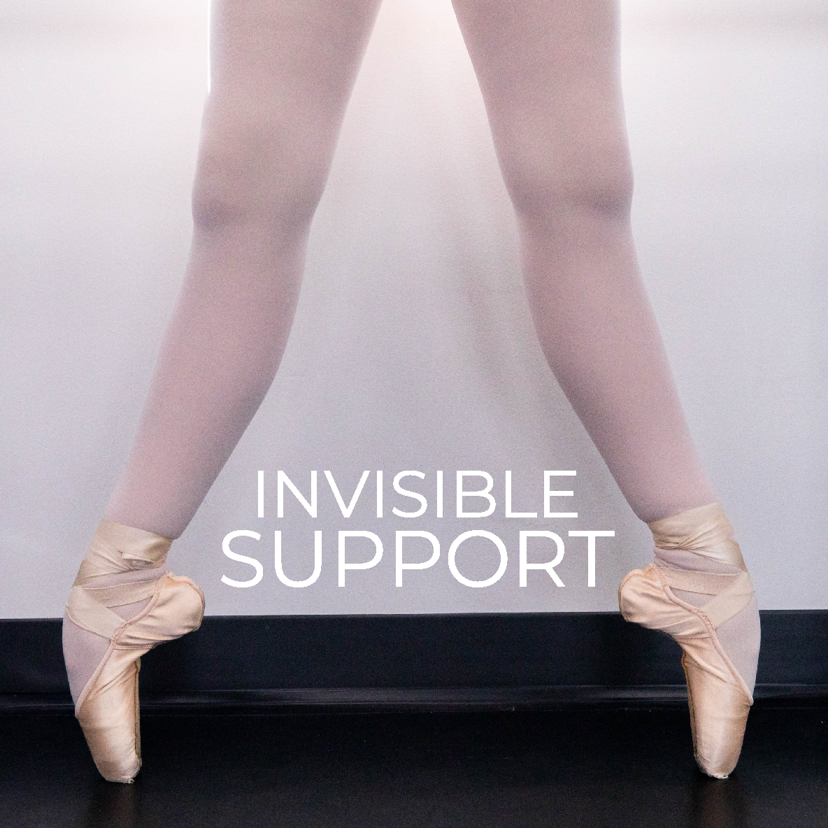 Dance socks with ankle support worn in pointe shoes