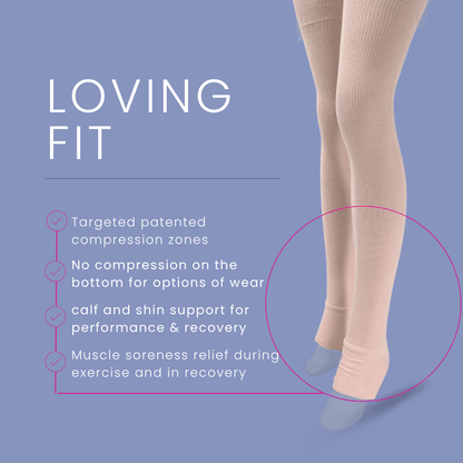 Loving Fit compression tights with calf and shin support.
