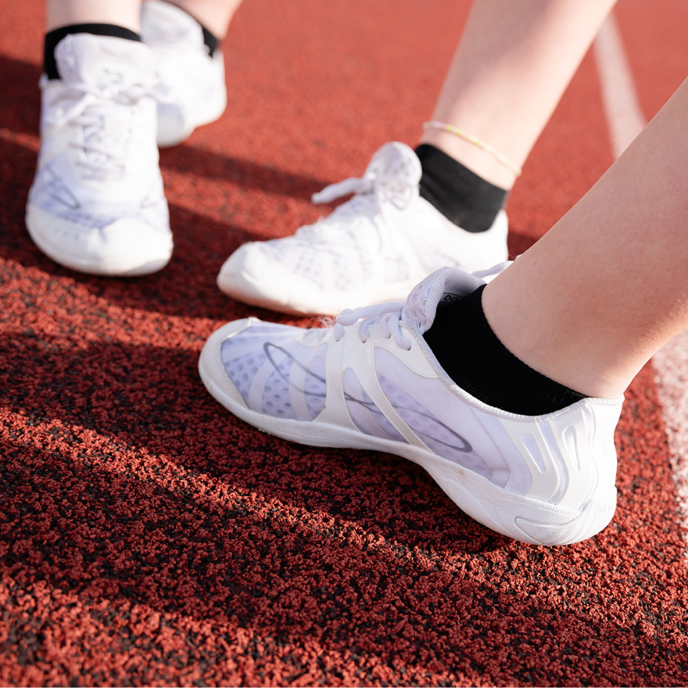 AMP cheer socks with ankle support