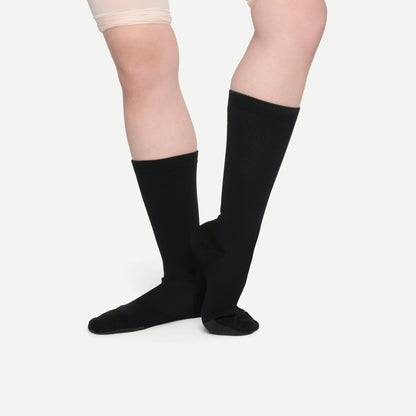 Black mid calf compression grip socks