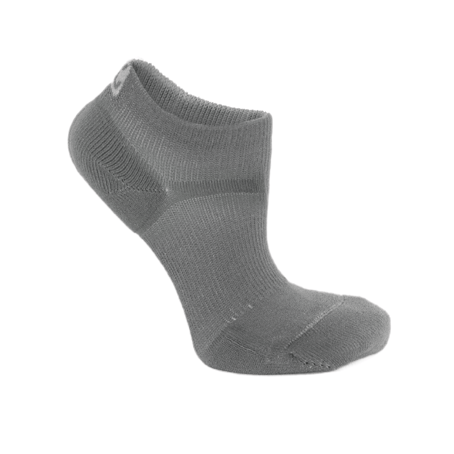Gray no show grip socks for dance, Pilates & barre